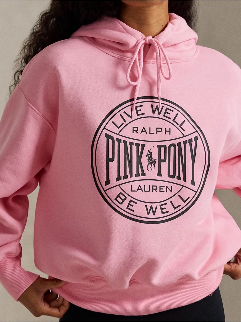 Ralph Lauren Pink 'Pink Pony' Graphic Hoodie